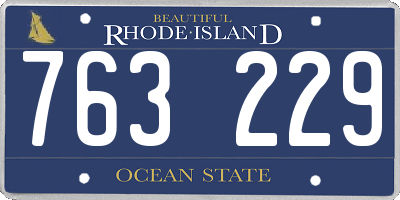 RI license plate 763229