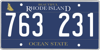 RI license plate 763231