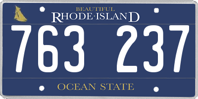 RI license plate 763237
