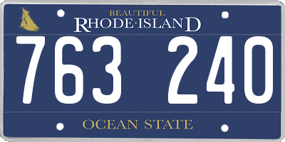 RI license plate 763240