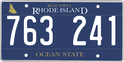 RI license plate 763241
