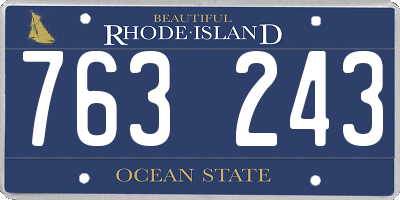 RI license plate 763243