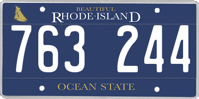 RI license plate 763244