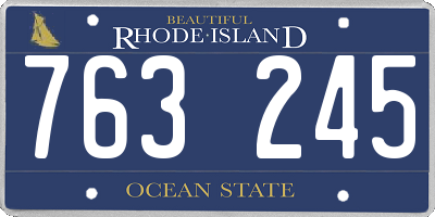 RI license plate 763245