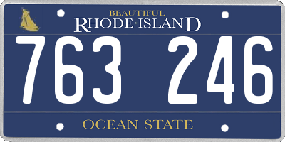 RI license plate 763246