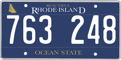 RI license plate 763248