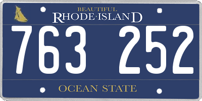 RI license plate 763252