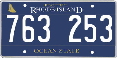 RI license plate 763253