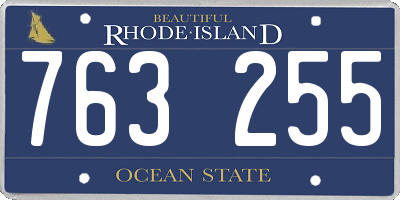 RI license plate 763255