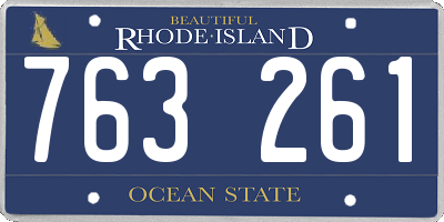 RI license plate 763261