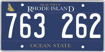 RI license plate 763262