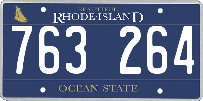 RI license plate 763264