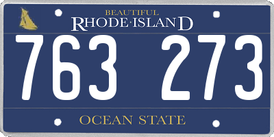 RI license plate 763273