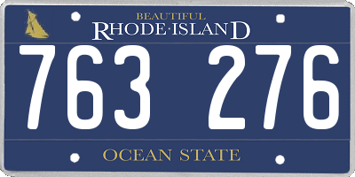 RI license plate 763276