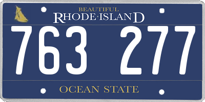 RI license plate 763277