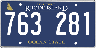 RI license plate 763281