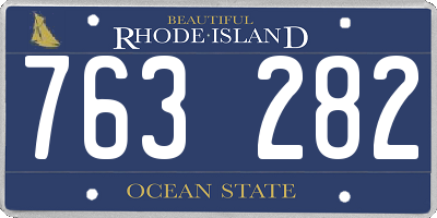 RI license plate 763282