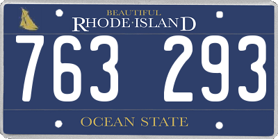 RI license plate 763293