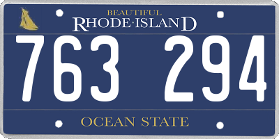 RI license plate 763294