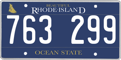RI license plate 763299
