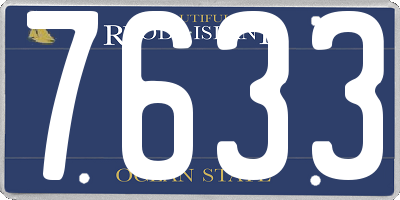 RI license plate 7633