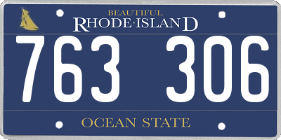 RI license plate 763306