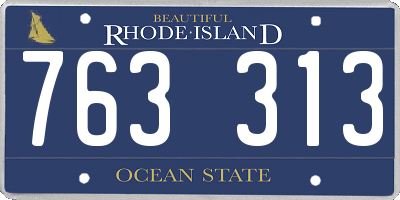 RI license plate 763313