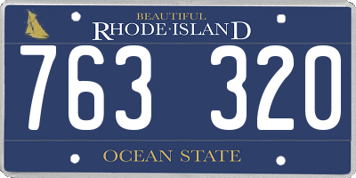 RI license plate 763320
