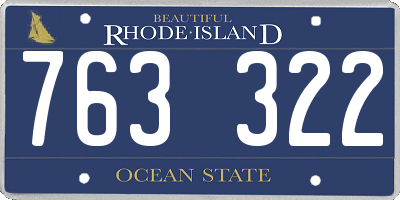RI license plate 763322