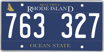 RI license plate 763327