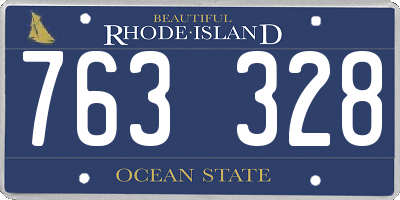 RI license plate 763328