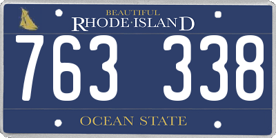 RI license plate 763338