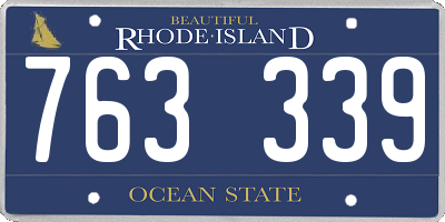 RI license plate 763339