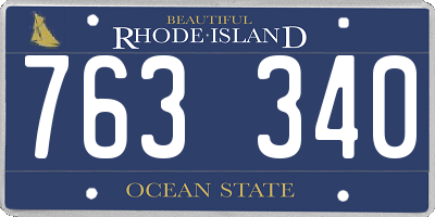 RI license plate 763340
