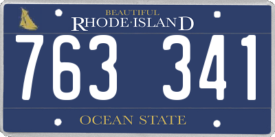 RI license plate 763341
