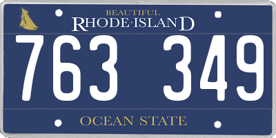RI license plate 763349