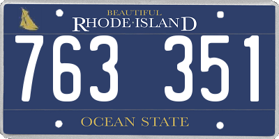 RI license plate 763351