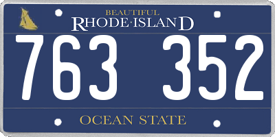 RI license plate 763352