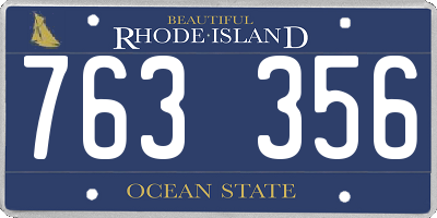 RI license plate 763356