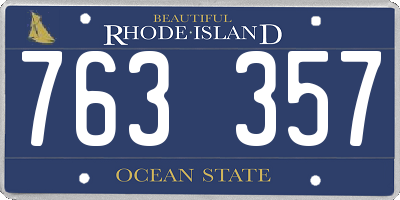 RI license plate 763357