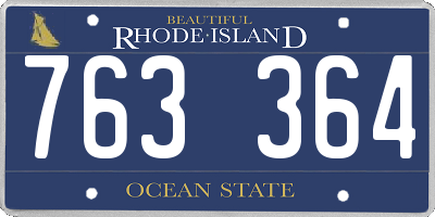 RI license plate 763364