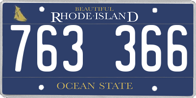 RI license plate 763366