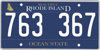 RI license plate 763367