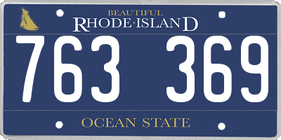 RI license plate 763369