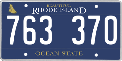 RI license plate 763370
