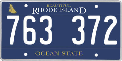 RI license plate 763372