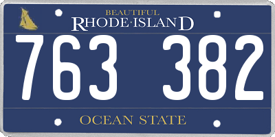 RI license plate 763382