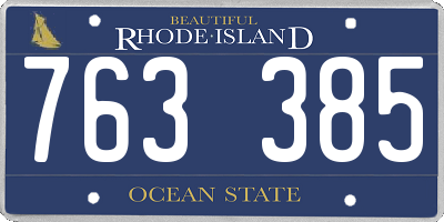 RI license plate 763385