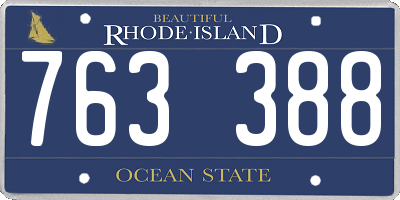 RI license plate 763388