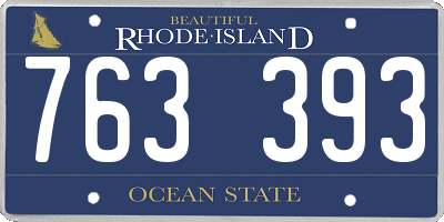 RI license plate 763393